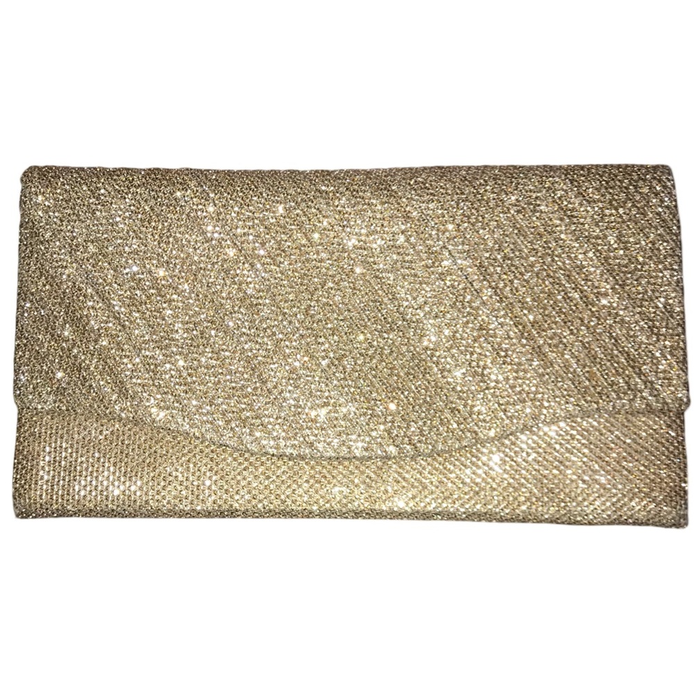 Vintage Silver Sparkly Unbranded Clutch NWOT